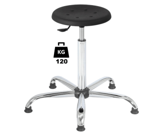 Taburet industrial STOOL Standard poliuretan portanta 120kg H=560-810mm