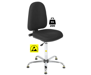 Scaun ESD cu husa textila sau vinil BASIC Heavy Duty portanta 200kg H=610-870mm