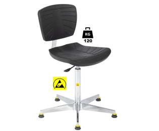 Scaun ESD seria POLYURETHAN COMFORT Standard portanta 120kg H=550-800mm
