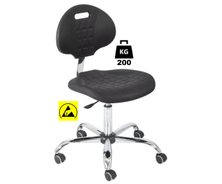 Scaun ESD seria POLYURETHAN Heavy Duty portanta 200kg H=440-570mm
