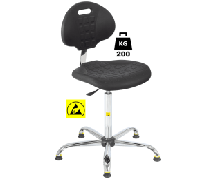 Scaun ESD seria POLYURETHAN Heavy Duty portanta 200kg H=580-830mm