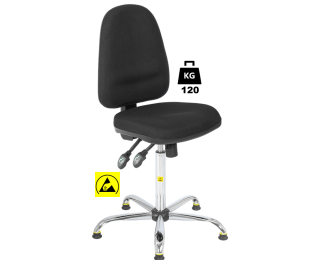 Scaun ESD cu husa textila sau vinil COMFORT Standard  portanta 120kg H=625-880mm