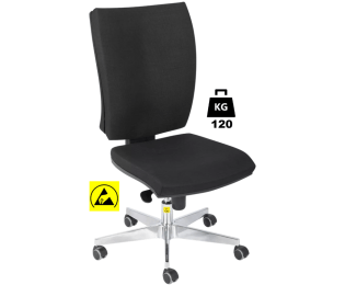 Scaun ESD cu husa textila sau vinil SUPERIOR 1 portanta 120kg H=420-480mm