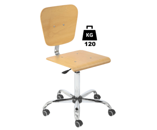 Scaun uz industrial plywood WORKSHOP Standard portanta 120kg H=505-690mm