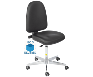 Scaun Clean-Room ISO clasa 5 antistatic BASIC cu husa vinil