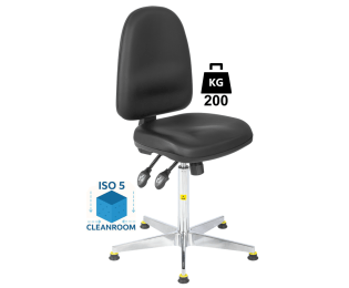 Scaun Clean-Room COMFORT husa vinil portanta 200kg H=595-850mm