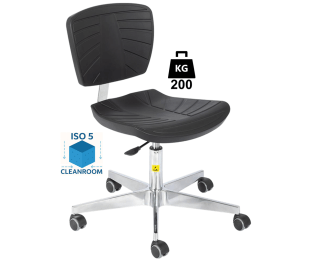 Scaun Clean-Room COMFORT poliuretan portanta 200kg H=430-560mm