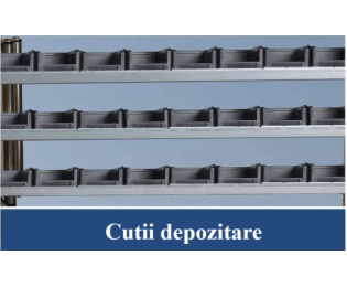 Raft sertar vertical depozitare cutii piese mici