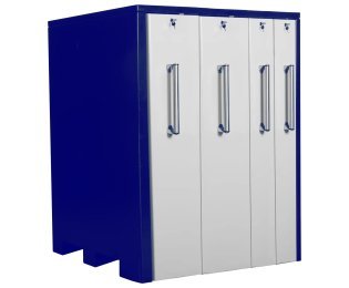 Dulap metalic cu 4 sertare verticale latimi 2x200mm si 2x400mm