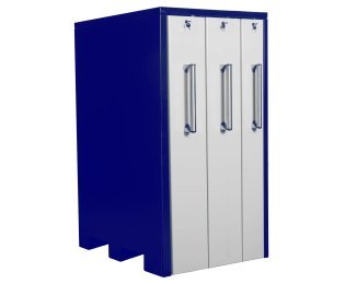 Dulap metalic cu 3 sertare verticale latimi 1x200mm si 2x300mm