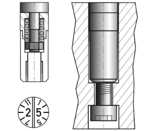 Dator matrita injectie fara reglarea inaltimii Ø3mm - Ø6mm seria KS3000/ES3000