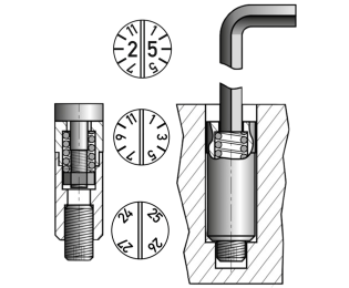 Dator matrita injectie fara reglarea inaltimii Ø3mm - Ø6mm seria KSSK3000/ES3000