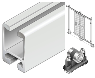 Sina profil aluminiu glisare usa + accesorii BOSCH REXROTH