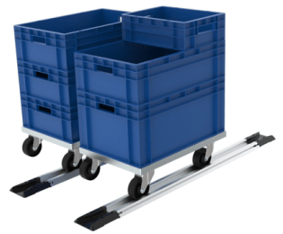 Carucior cutii SLC 600x400 cu 4 roti pivotante