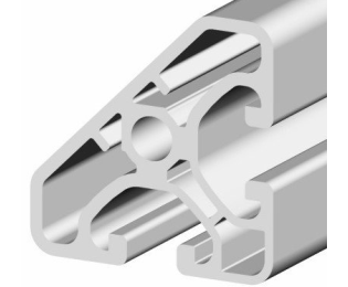 Profil aluminiu compatibil ITEM 40x40x45° ECO Canal 8