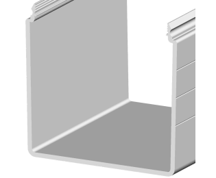 Profil aluminiu special tip canal compatibil ITEM I KK8080E