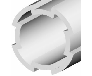 Profil aluminiu rotund standard industrial Ø28mm LIGHT