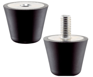 Amortizor forma de trunchi de con din cauciuc si metal