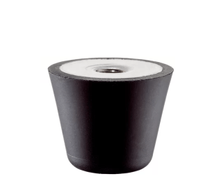 Amortizor forma de trunchi de con din cauciuc cu filet interior din INOX EH 25150.