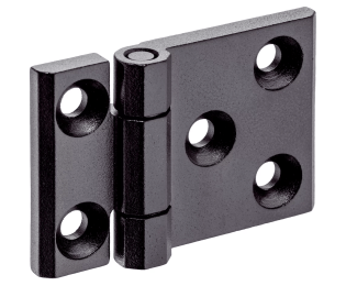 Balamale INOX negre cu o aripa prelungita si gaura de montaj suplimentara EH 25162.