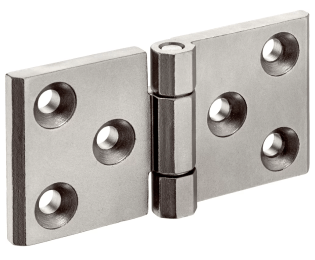 Balamale INOX cu ambele aripi prelungite gauri de montaj cu insertii de centrare EH 25162.