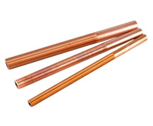 Electrod electroeroziune CUPRU filet metric fin cu canal  spalare