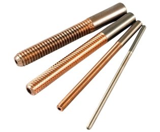 Electrod electroeroziune WOLFRAM CUPRU filet metric cu canal spalare