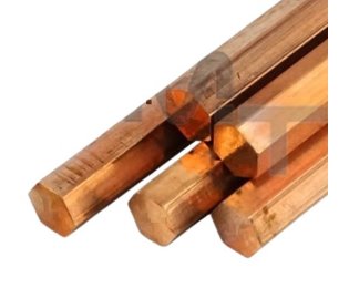 Electrod electroeroziune hexagonal masiv CUPRU
