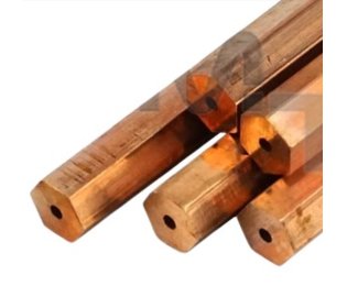 Electrod electroeroziune hexagonal canal spalare CUPRU