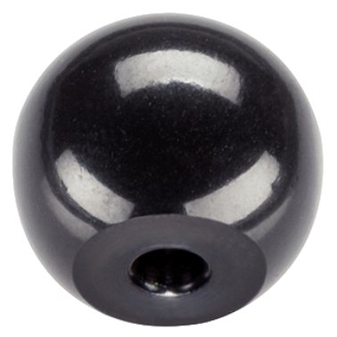 Butoane sferice, DIN 319/cu orificiu conic, forma M | d1=20 mm / negru | 24560.0220