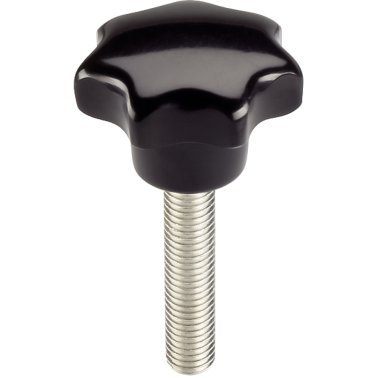 Şuruburi pt. mâner stea, DIN 6336 material plastic/forma L | d1=80 mm / d2=M16 / l=60 mm / oțel inoxidabil | 24740.1305