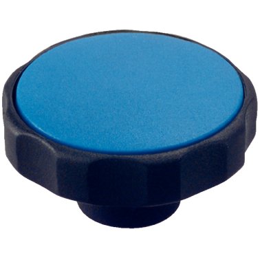 Mânere tip stea, plastic | d1=40 mm / d2=M6 / albastru | 24750.0049