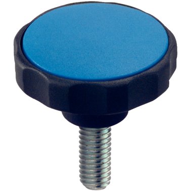 Şuruburi pt. mâner stea, plastic | d1=50 mm / d2=M6 / l=23 mm / albastru | 24750.0324