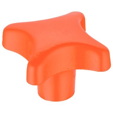Mânere palmiforme, DIN 6335 fontă, cu acoperire plastică/cu gaură înfundată filetată, forma E | d1=40 mm / portocaliu | 24620.0541