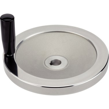 Roţi de manevră tip disc, metal uşor/cu nut, cu mâner cilindric EH 24530. | d1=125 mm / d2=14 mm | 24600.0311