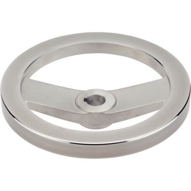 Roţi de mână cu spiţe, metal uşor/cu nut, fără mâner cilindric | d1=125 mm / d2=14 mm | 24610.0111