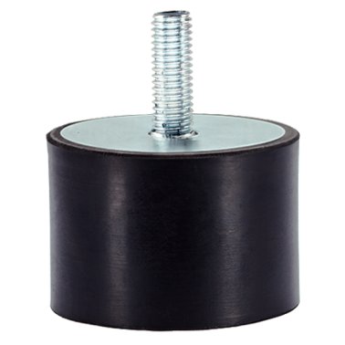 Amortizor din gumă, cilindric/cu şurub | d1=15 mm / l1=15 mm / oțel | 25150.0409