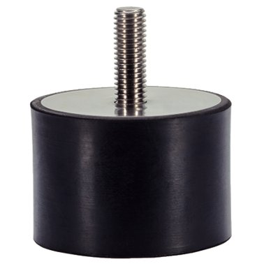 Amortizor din gumă, cilindric/cu şurub | d1=60 mm / l1=40 mm / oțel inoxidabil | 25150.1462