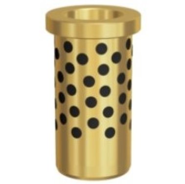 Bucsa de ghidare cu flansa din bronz cu lubrifiant solid | d1=15 mm