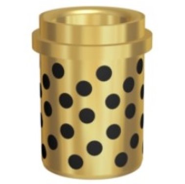 Bucsa de ghidare demontabila din bronz cu lubrifiant solid și guler, NAAMS | d1=80 mm