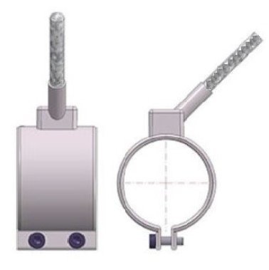 Rezistenta electrica duza injectie DHB 20 C manta INOX, izolatie mica, racord radial R45 D1=32 mm