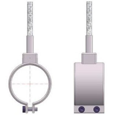 Rezistenta electrica duza injectie DHB 20 C manta INOX, izolatie mica, racord perpendicular A90 D1=32 mm