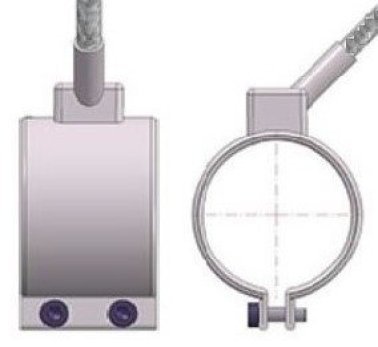 Rezistenta electrica duza injectie DHB 20 CK manta INOX, izolatie ceramica, racord radial R45 D1=28 mm