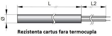 Rezistenta electrica tip cartus Ø12.5 mm L=60 mm
