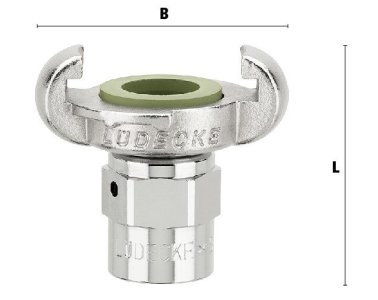 Cuplaj cu gheare racord furtun cu insurubare DIN EN 14 424 din INOX 1.4401 furtun 13 x 3 mm