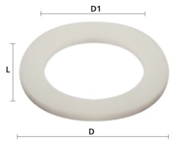 Inel de etansare filet interior din PTFE cupla KAMLOK din INOX 1.4401 D=48 mm