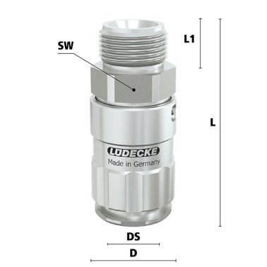 Cupla rapida racire matrita cu filet exterior TempSecure Seria ESHGTE DN 13 din INOX 1.4305 filet G3/4" 