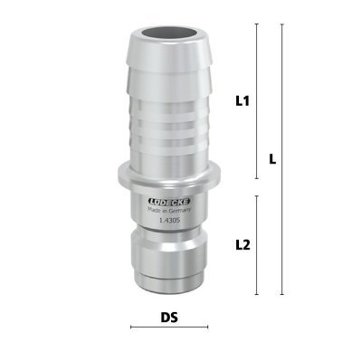 Racord drept furtun cupla rapida racire matrita Seria ESHGE DN 13 din INOX 1.4305 racord 19 mm