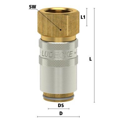 Cuple rapide racire matrita racord filet interior Seria ESHM DN 6 filet G 3/8"