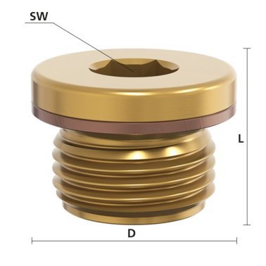 Surub de inchidere cu guler filet G 3/4" 